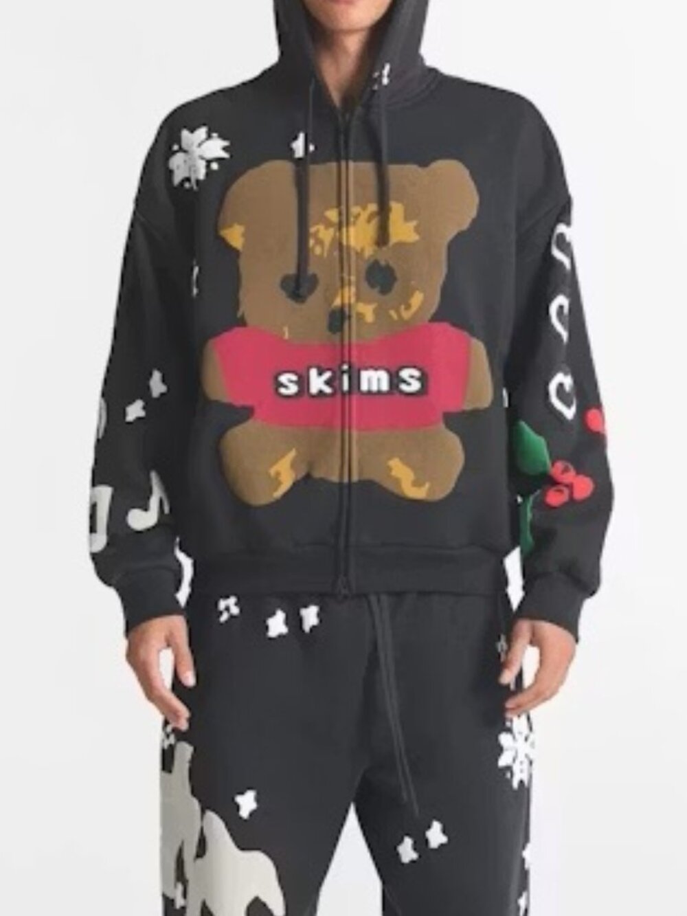 🌵🧸SKIMS x Cactus Plant Flea Market Fleece Mens Relaxed Zip Up Hoodie | XS | NWT